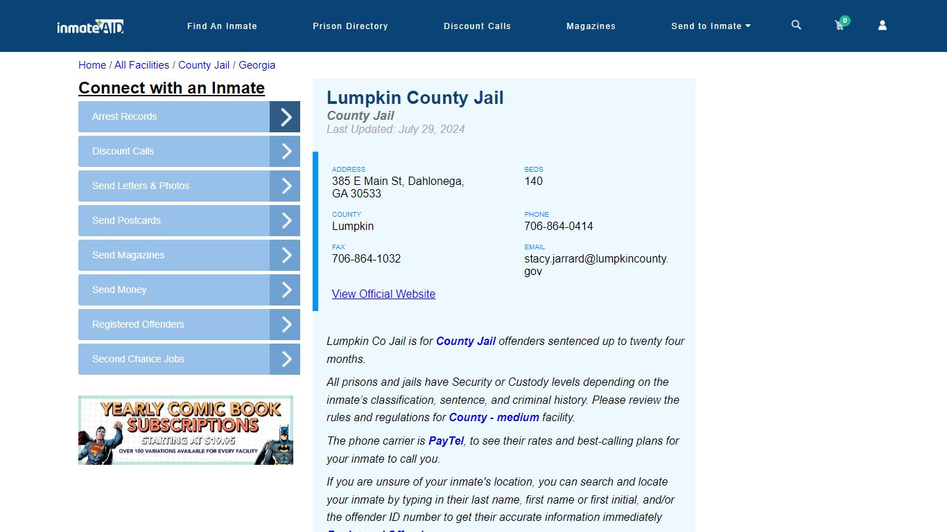 Lumpkin County Jail - Inmate Locator