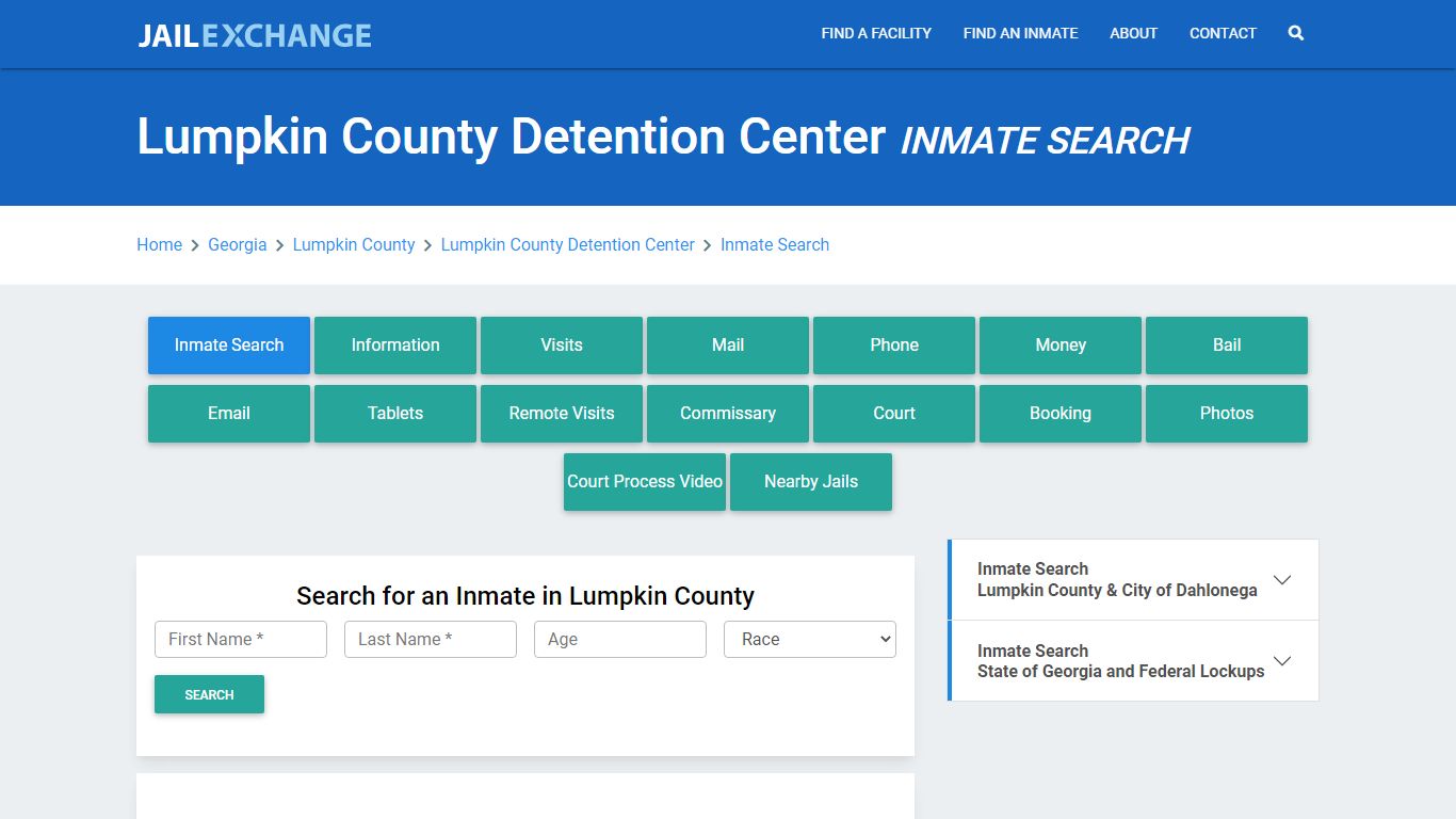 Lumpkin County Detention Center Inmate Search - Jail Exchange