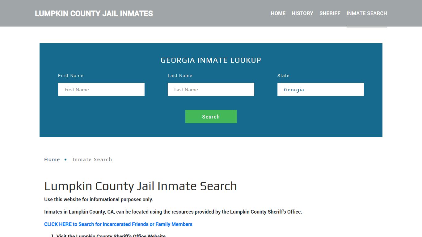 Lumpkin County, GA Detainee Lookup